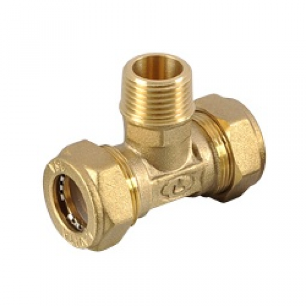 Тройник T/S (M) 15x1/2x15 Lavita, наружная резьба Лавита