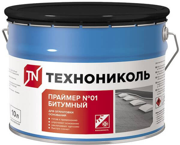 Праймер битумный ТехноНИКОЛЬ №01 10 л.