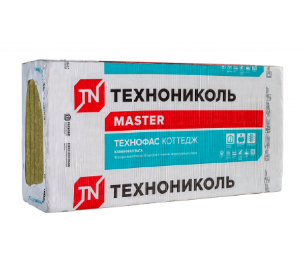 Каменная вата ТехноНИКОЛЬ ТЕХНОФАС КОТТЕДЖ 1200*600*50 мм 6 шт. в упаковке