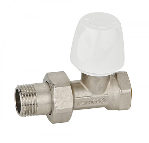 Клапан Бугатти 1/2"x3/8", регулирующий ручной прямой, резьба наружная-внутренняя , Bugatti