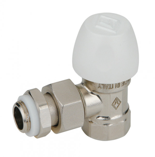 Клапан Бугатти 1/2"x3/8", запорный, угловой, резьбы наружная-внутренняя, Bugatti