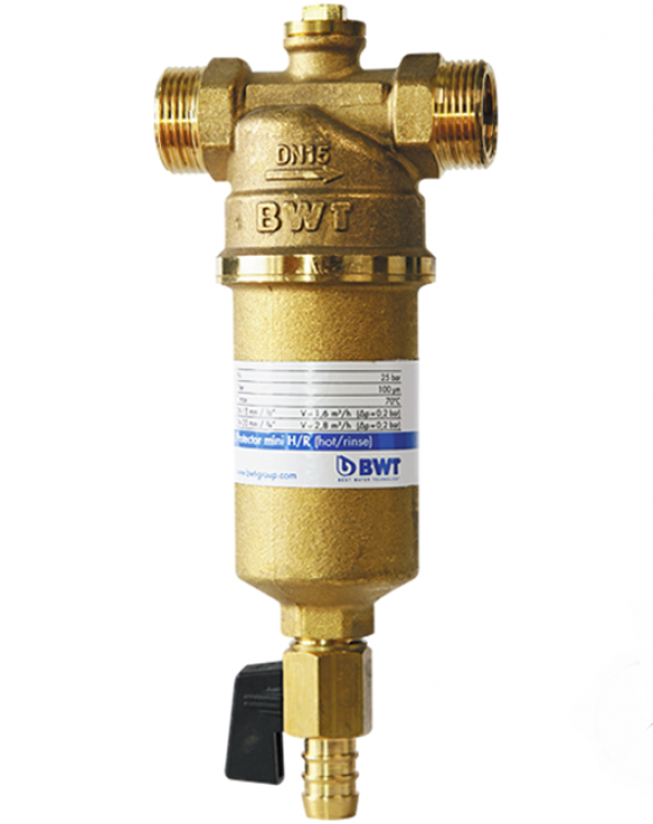Фильтр для горячей воды с прямой промывкой BWT Protector mini H/R ¾"