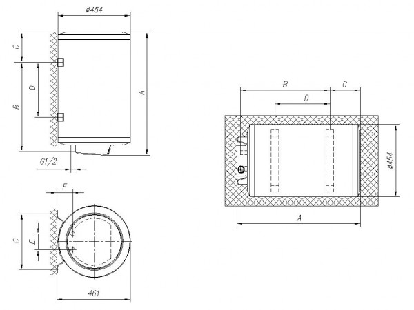 Gorenje GBFU 50 B6, Компактный электрический водонагреватель Горенье
