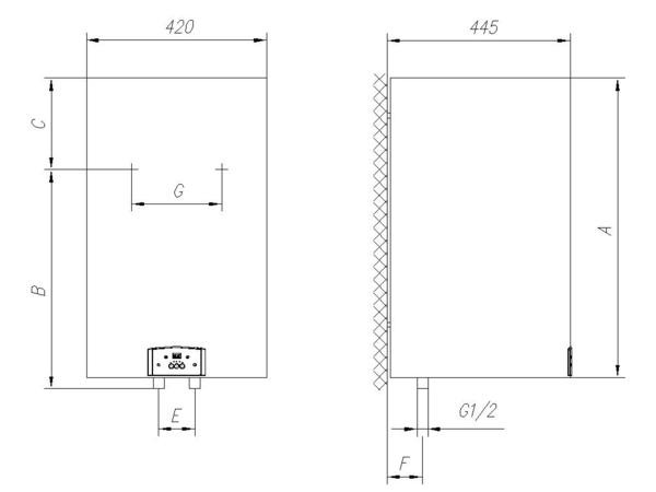 Gorenje OGB 100 SEDDS B6, Настенный электрический водонагреватель Горенье