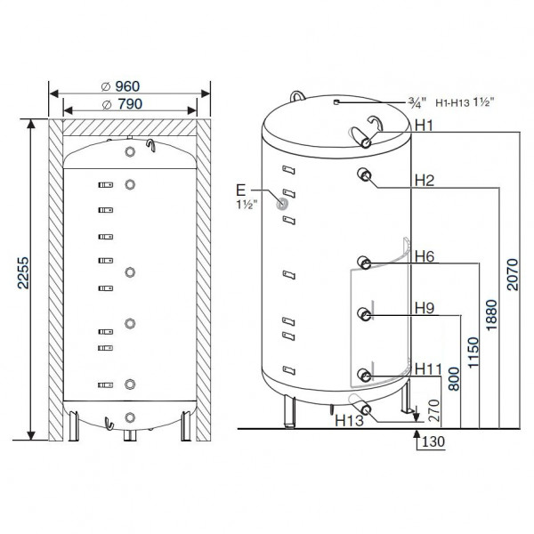Buderus Logalux PR51000.6E-C, Бак-аккумулятор Будерус