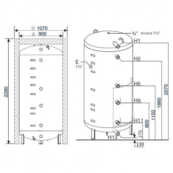 Buderus Logalux PR51300.6EW-C, Бак-аккумулятор Будерус