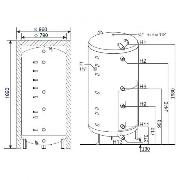 Buderus Logalux PR5750.6EW-C, Бак-аккумулятор Будерус