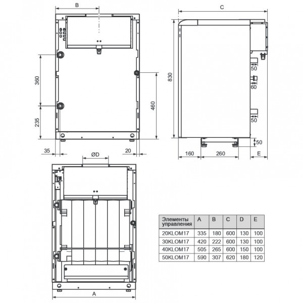 Protherm Медведь 50 KLOM v. 17, Напольный газовый чугунный котёл Протерм