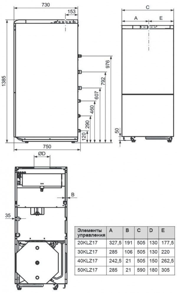 Protherm Медведь 30 KLZ v. 17, Напольный газовый чугунный котёл Протерм со встроенным бойлером