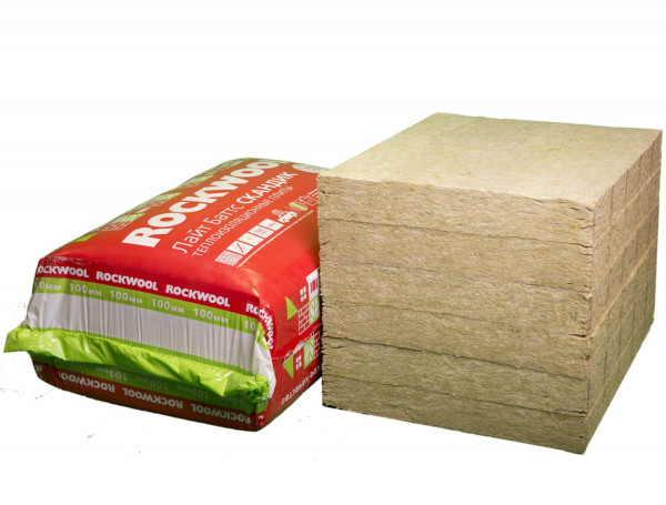 Каменная вата ROCKWOOL ЛАЙТ БАТТС СКАНДИК 	800 х 600 х 100 мм 6 штук в упаковке
