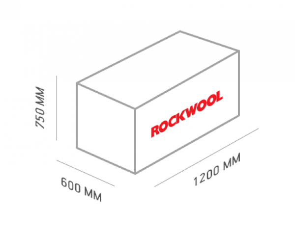Каменная вата ROCKWOOL ЛАЙТ БАТТС СКАНДИК 1200 х 600 х 150 мм 5 штук в упаковке