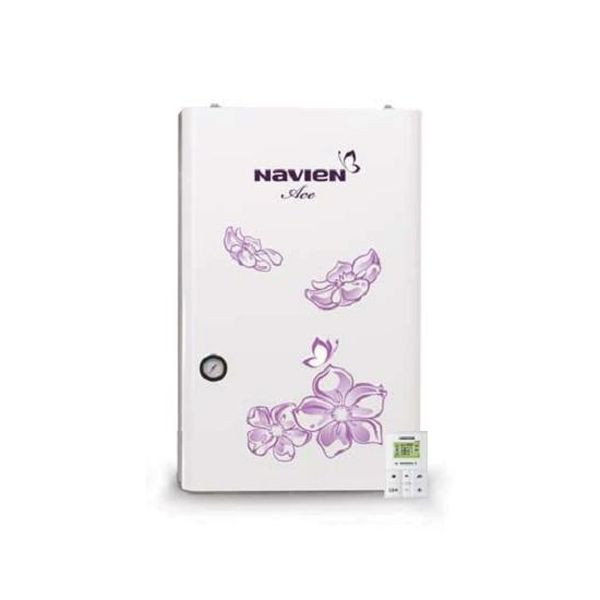 Navien Ace-13A Atmo White с цветком, Газовый настенный котёл Навиен