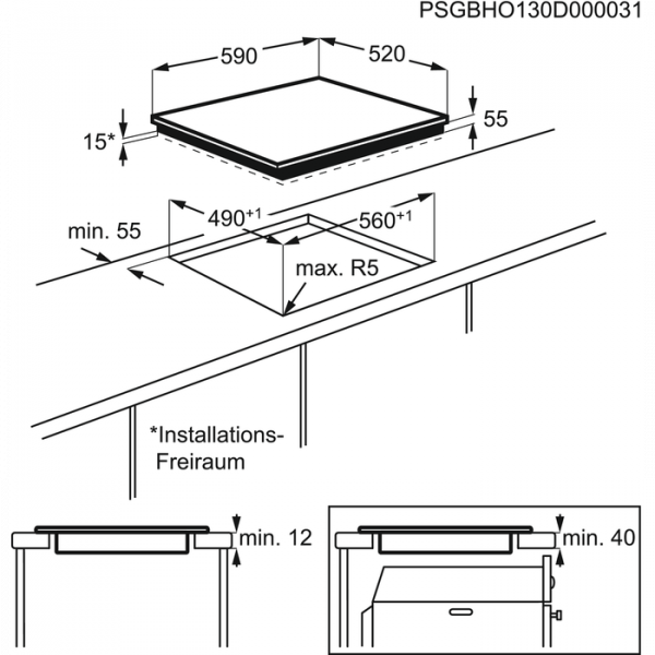 Индукционная варочная панель Bridge 60 cm Electrolux EHI96540FS