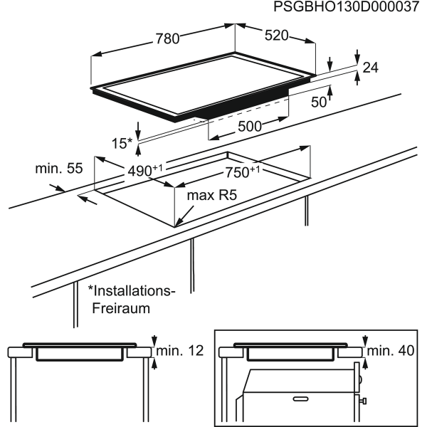 Индукционная варочная панель Bridge 80 cm Electrolux EHI8543F9W