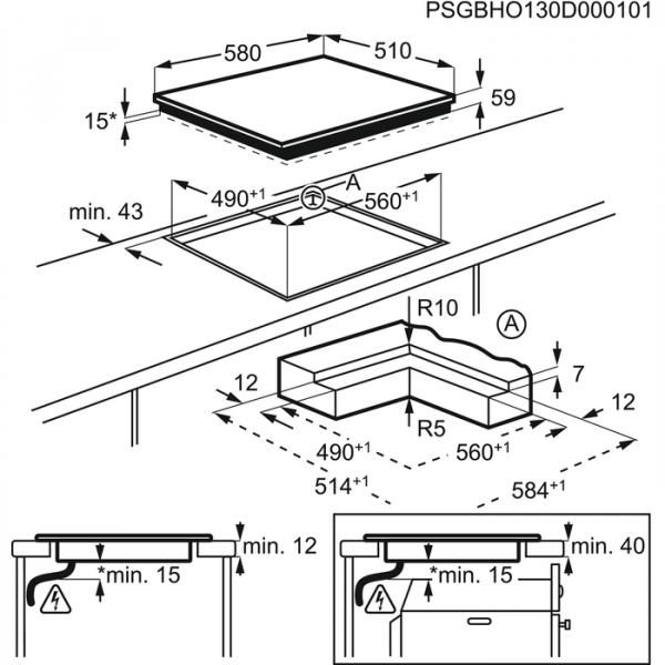 Индукционная варочная панель Electrolux EHI96732IZ Bridge 60 cm