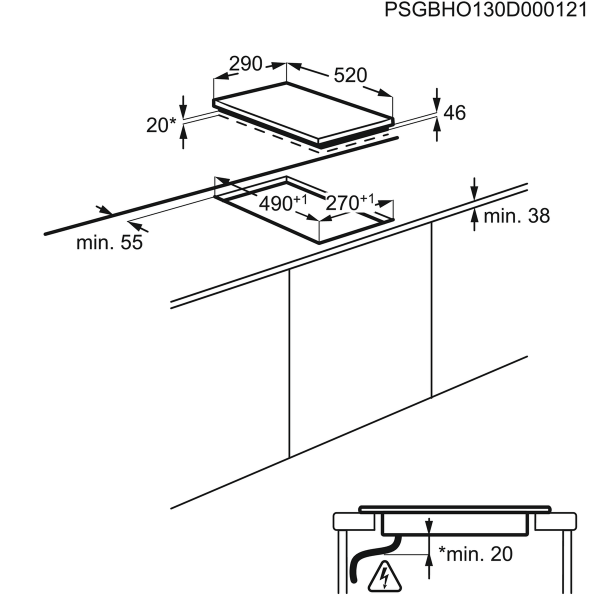 Электрическая варочная панель Electrolux EHF93320NK 60 cm
