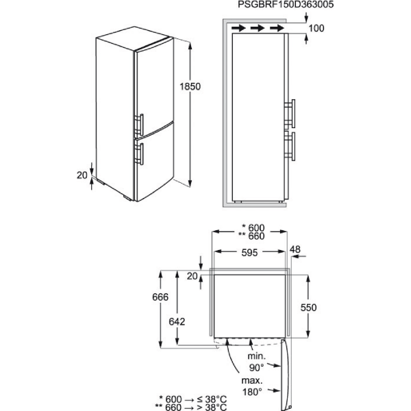 Холодильник Electrolux EN3452JOW