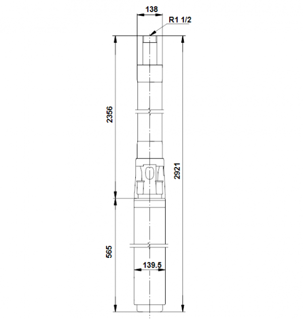 Габариты скважинного насоса Grundfos SP 5A-85