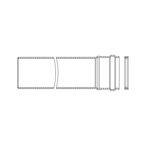 Удлинитель Protherm 2 м, ⌀80 (алюм.)