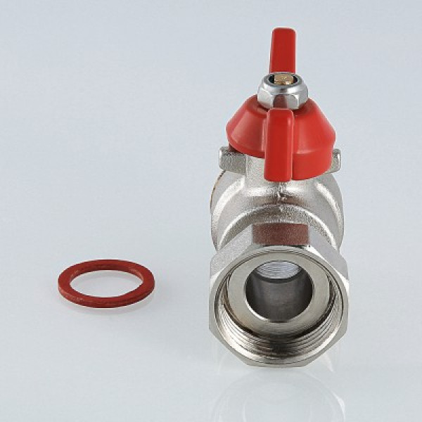Кран шаровой Валтек VT.241.N с накидной гайкой, 1/2" x 3/4", Valtec
