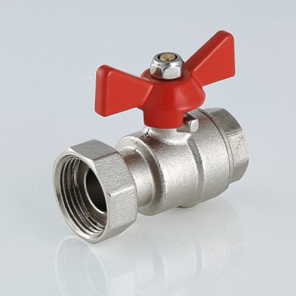 Кран шаровой Валтек VT.241.N с накидной гайкой, 1/2" x 3/4", Valtec