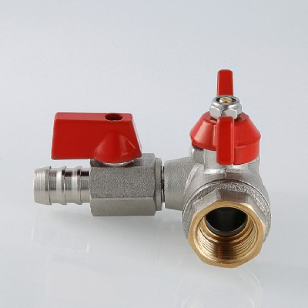 Кран шаровой Валтек VT.248.N.04 с обратным клапаном и дренажом, Ду 15, Valtec