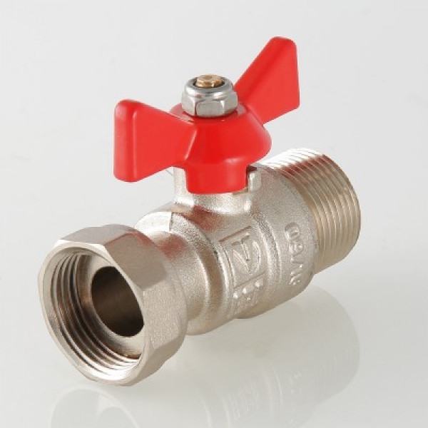 Кран шаровой Валтек VT.260.N с накидной гайкой и наружной резьбой, Ду 25, Valtec