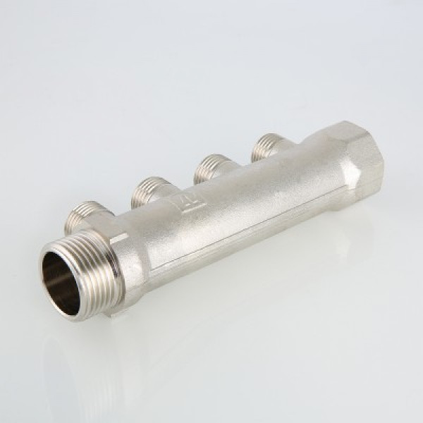 Коллектор Валтек VTc.500.N, 3/4", 2 х 1/2", наруж. резьба конус, Valtec