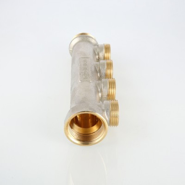 Коллектор Валтек VTc.500.NE, 1", 4 х 3/4", наруж. резьба под евроконус, Valtec