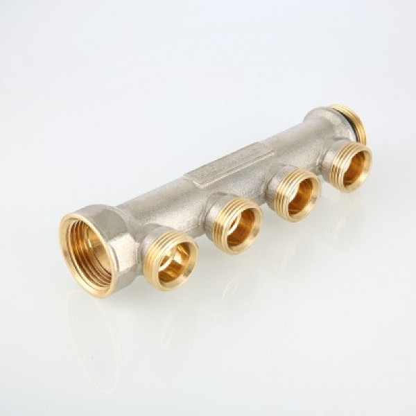 Коллектор Валтек VTc.500.NE, 1", 3 х 3/4", наруж. резьба под евроконус, Valtec