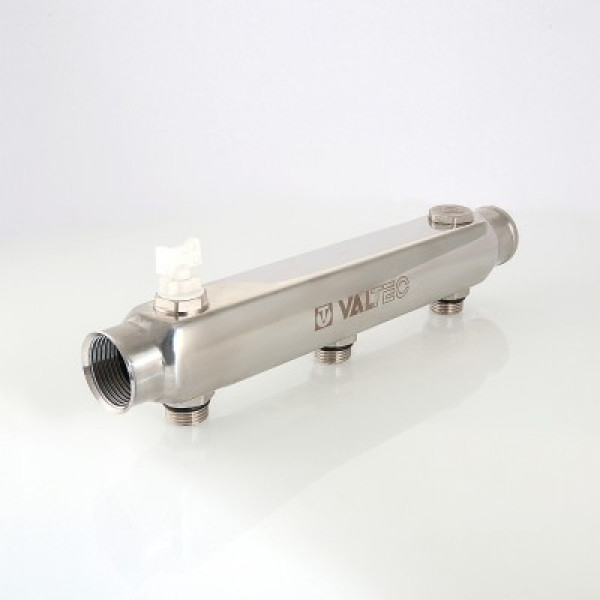Коллектор Валтек VTc.510.SS, 1 1/2", 3 x 3/4", Valtec