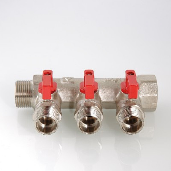 Коллектор Валтек VTc.580.N, 3/4", 3 х 1/2", Valtec