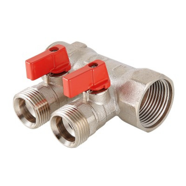Коллектор Валтек VTc.580.NE, 1", 2 х 3/4", евроконус, Valtec