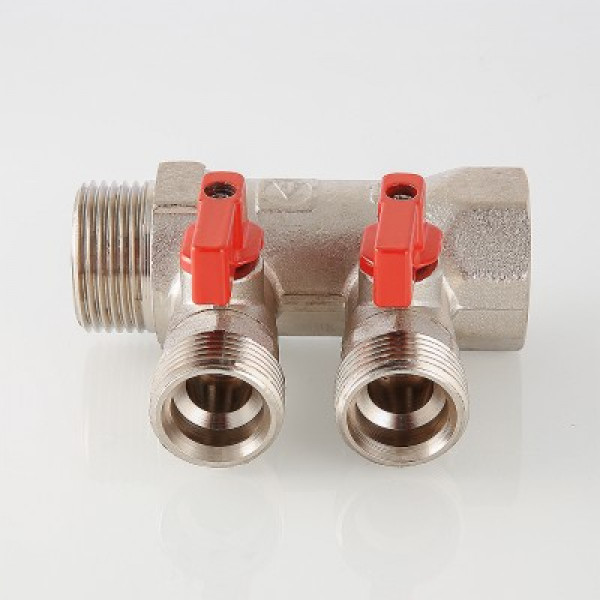 Коллектор Валтек VTc.580.NE, 1", 2 х 3/4", евроконус, Valtec