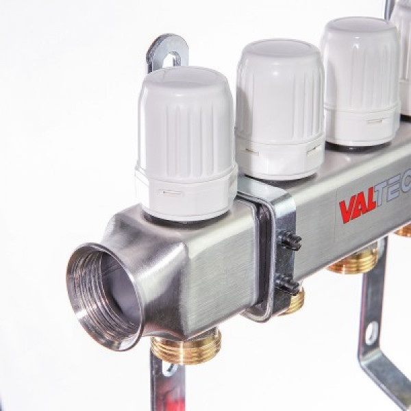Коллекторный блок Валтек VTc.586.EMNX, 1", 8 x 3/4", Valtec