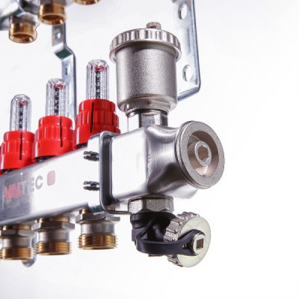 Коллекторный блок Валтек VTc.586.EMNX, 1", 8 x 3/4", Valtec