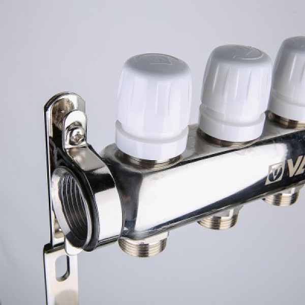 Коллекторный блок Валтек VTc.588.EMNX, 1", 9 x 3/4", Valtec