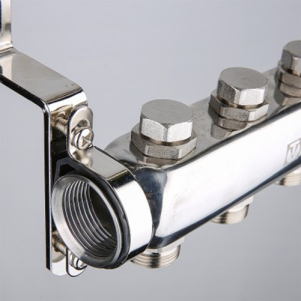 Коллекторный блок Валтек VTc.588.EMNX, 1", 7 x 3/4", Valtec