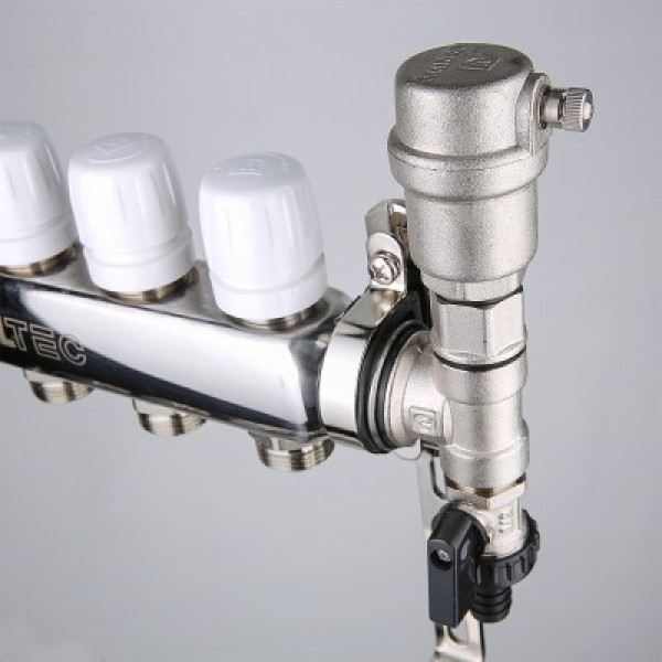 Коллекторный блок Валтек VTc.588.EMNX, 1", 7 x 3/4", Valtec