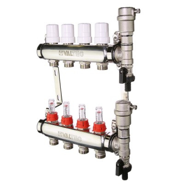 Коллекторный блок Валтек VTc.589.EMNX, 1", 5 x 3/4", Valtec