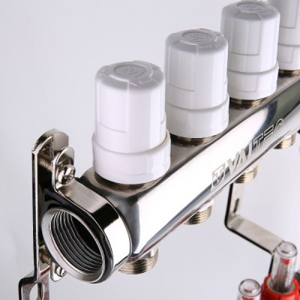 Коллекторный блок Валтек VTc.589.EMNX, 1", 4 x 3/4", Valtec