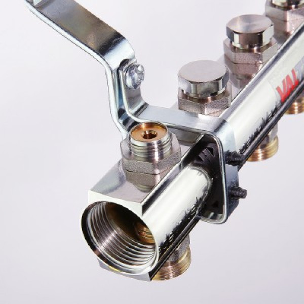 Коллекторный блок Валтек VTc.594.EMNX, 1", 7 x 3/4", Valtec
