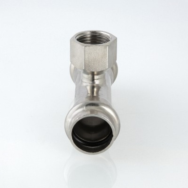 Валтек VTi.932.I фитинг из нержавеющей стали – пресс-тройник, 15 мм х 1/2", Valtec