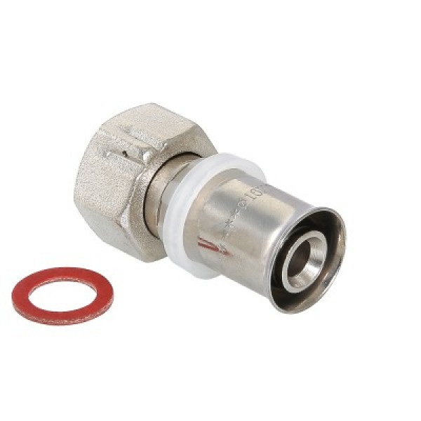 Валтек VTm.222.N пресс-фитинг с накидной гайкой, 16 мм х 1/2", Valtec