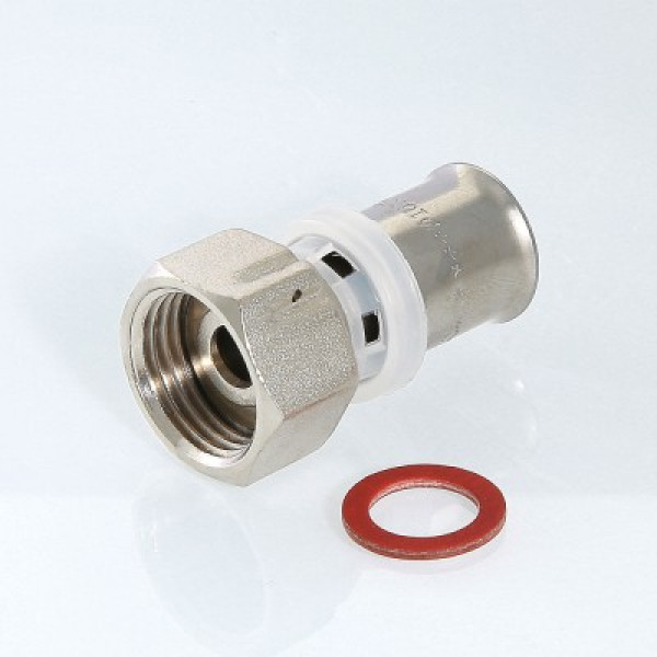 Валтек VTm.222.N пресс-фитинг с накидной гайкой, 16 мм х 1/2", Valtec