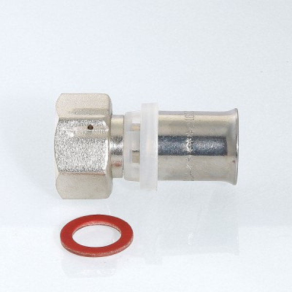 Валтек VTm.222.N пресс-фитинг с накидной гайкой, 16 мм х 1/2", Valtec