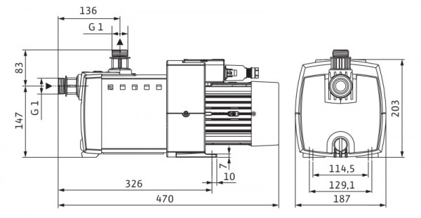 HIMulti 3-25 P Wilo, самовсасывающий насос Вило