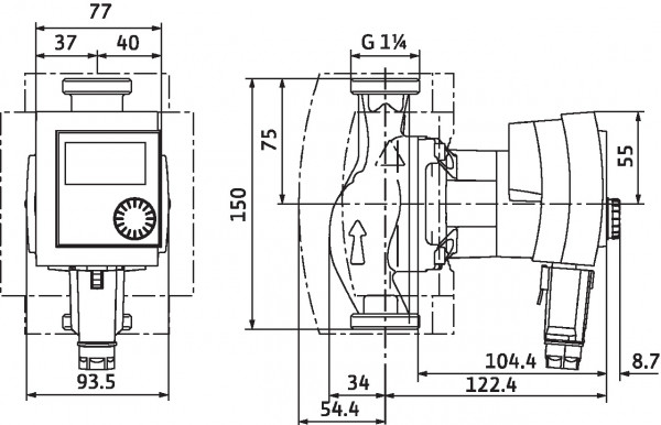 Stratos PICO-Z 20/1-4 Wilo, циркуляционный насос Вило