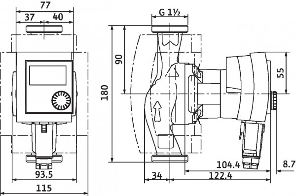 Stratos PICO-Z 25/1-4 Wilo, циркуляционный насос Вило